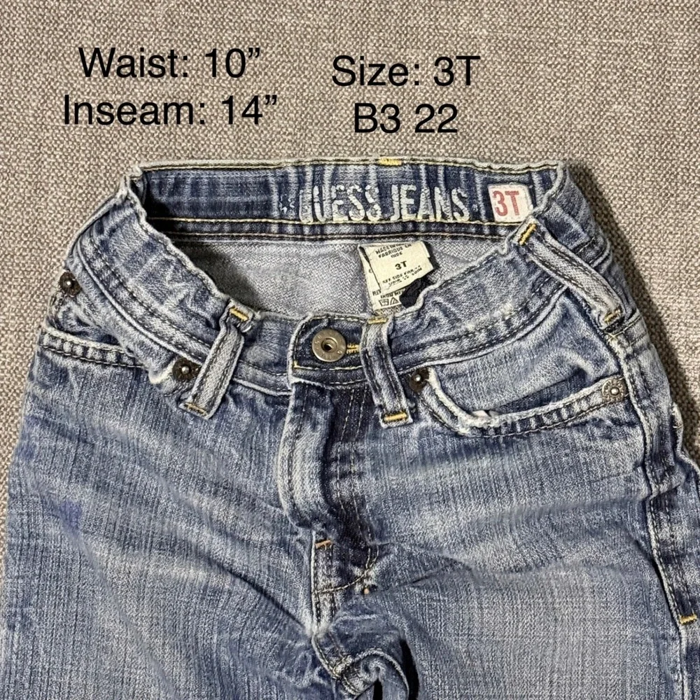 Guess Jeans Toddler Boys‎ Medium Wash Distressed Straight Leg Denim Pants 3T